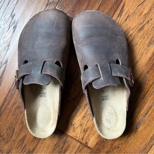 Birkenstock Boston Clogs Oiled Leather